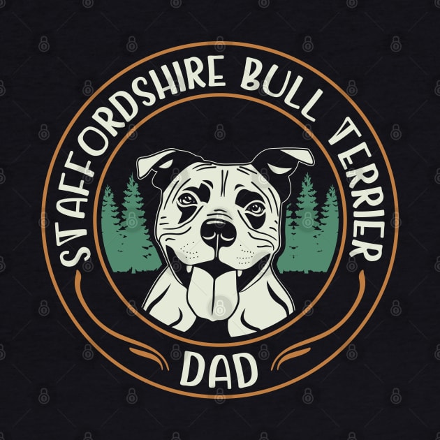 Staffordshire Bull Terrier Dad Dog Owner Gift by Streetwear KKS